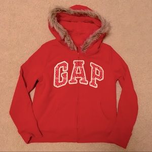 GAP Kids Fur Lined Fuzzy Hoodie